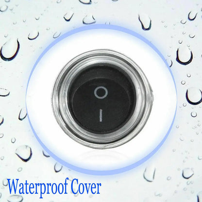 Mini SPST Round Rocker Toggle Switch ON/OFF – 5pcs Set with Waterproof Cover