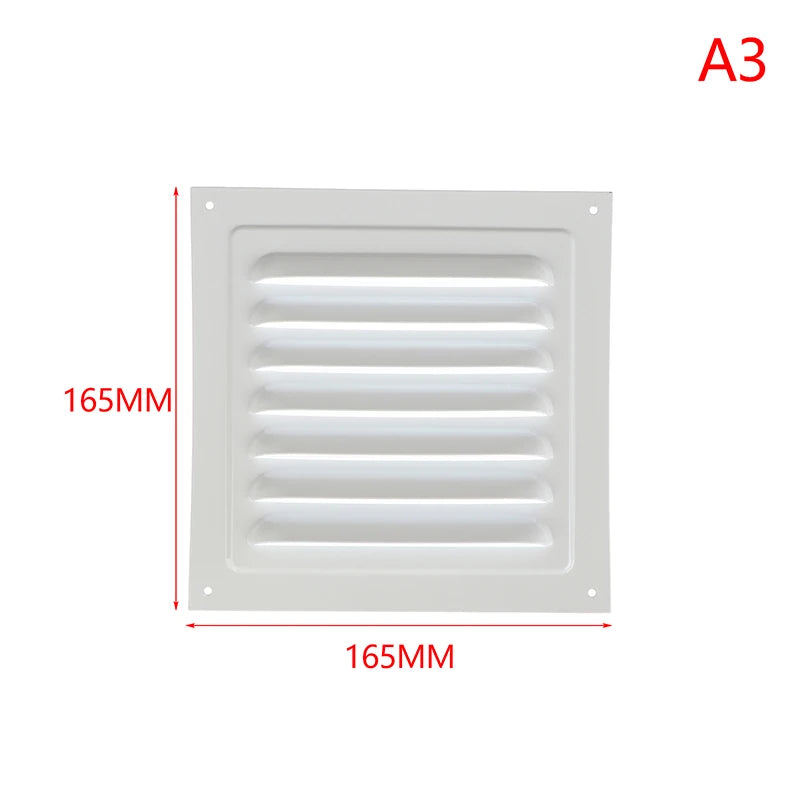 100-250mm Aluminum Alloy Air Vent Grille Square Vent Cover Exhaust Net