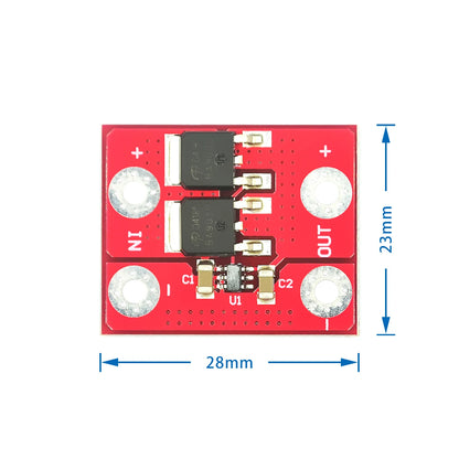 3-28V 15A Ideal Diode Module High Current Anti-Reverse Battery Charging Protection for Solar Energy Systems