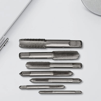 7Pcs For M3 Metric Thread Tap Drill Bits Set with HSS Straight Fluted Screw Taps for Stainless Steel and General Steel