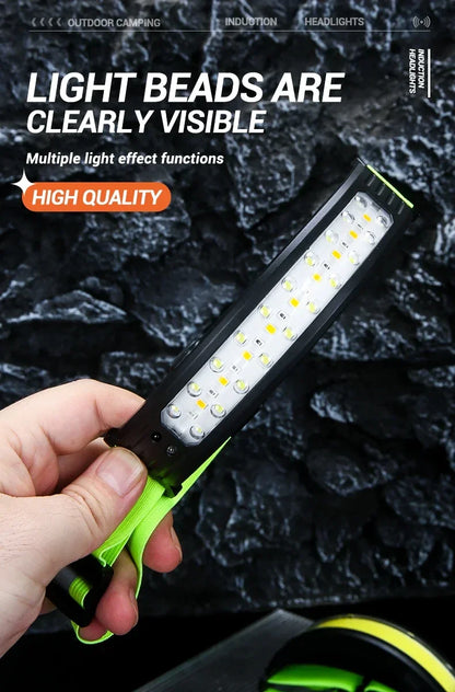 COB LED Sensor Headlamp USB Rechargeable Waterproof Head Torch