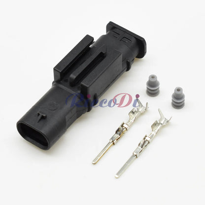 2 Pin Male and Female Urea Sensor Fuel Nozzle Plug Connector for Volkswagen Audi Compatible with 1-1703498-1 1-1924067-4