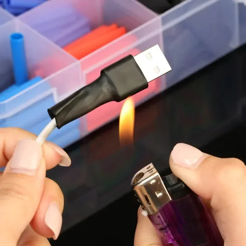 Heat Shrink Tube Kit 800PCS | PE Cross-Linked Thermoresistant Tubing | Waterproof Cable Insulation Sleeve