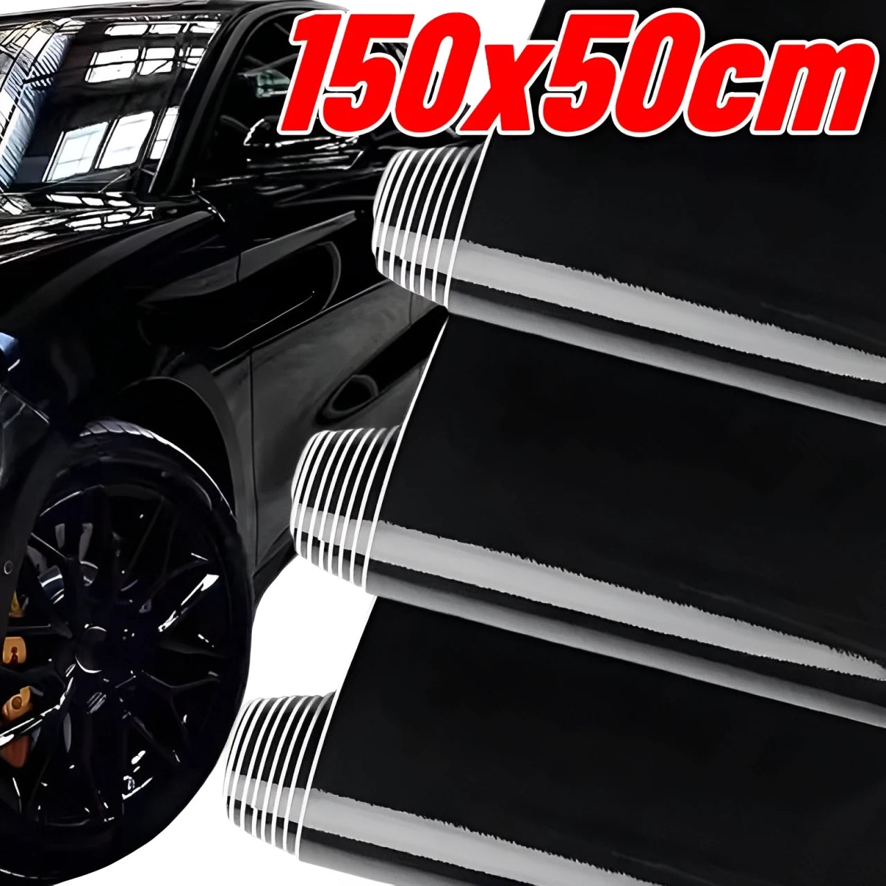 Car Glossy Black Sticker Waterproof Air Release DIY Stickers Car on The Hood Adhesive Vinyl for Auto Motorcycle Body Stickers