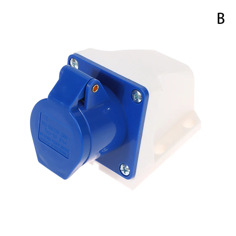 IP44 220V 16A Industrial Waterproof 3 Pin Plug & Socket Connector