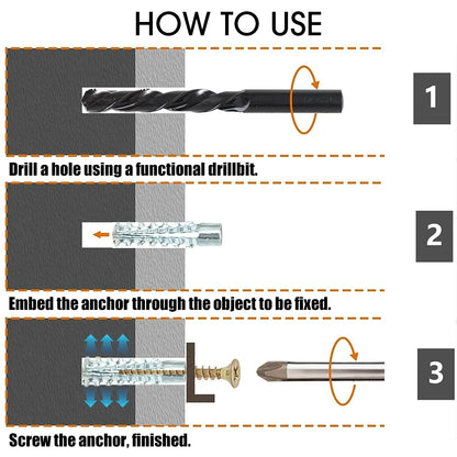 Wholesale Expansion Pipe for Hollow Walls Tile Drywall Anchors with Screw Self Tapping Screw Drilling Plug Expansion Bolt Tools