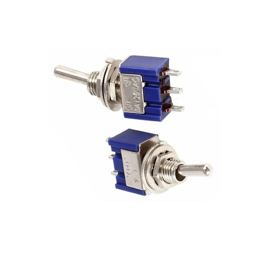 10pcs Miniature MTS-102 SPDT ON-ON For Toggle Switches 3-Pin Electrical Components for Use in 6A 125VAC Circuits