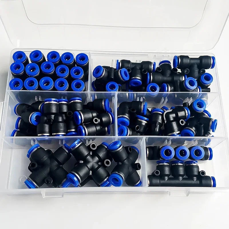 PU-6 PE-6 PZA-6 PY-6 PV-6 PG-6 PK-6 Pneumatic Fitting Kit 6mm Outer Diameter Hose Pipe Tube Air Connectors