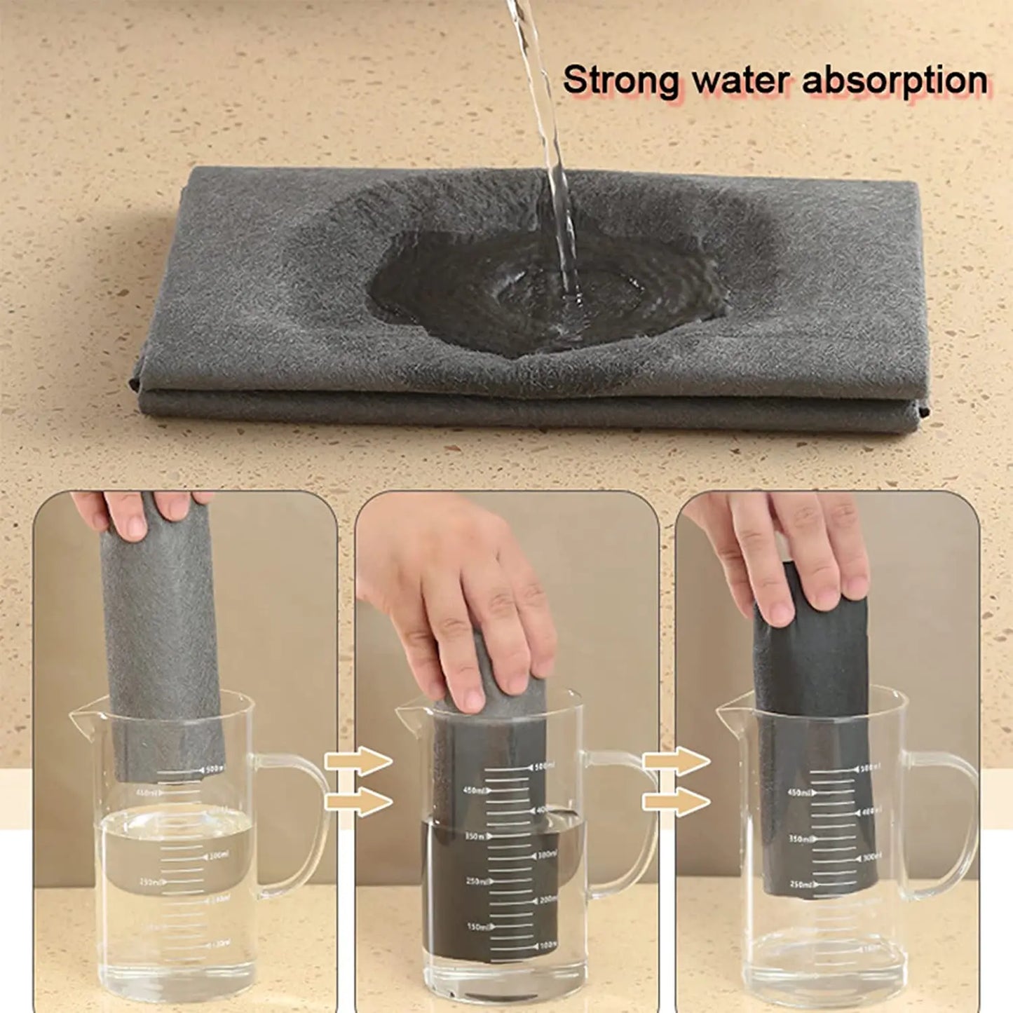 New Magic Cloth Thickened Cleaning Cloths No Trace Reusable Microfiber Car Window Glass Wiping Rags Towels Household Clean Tools