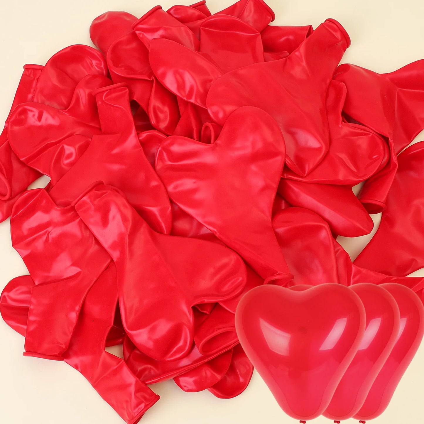 10 Inch Heart Shaped Balloon Valentine Day Latex Red Heart Love Inflatable Balloons for Wedding Party Anniversary Decor Supplies