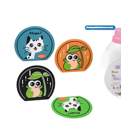 Sewer Floor Drain Cover Deodorizer Cat Frog Pattern Bathroom Silicone Seal Mat Deodorant Mat Kitchen Toilet Insect-Proof Mat