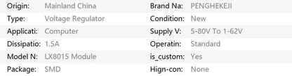LX8015 DC-DC Adjustable Step-Down Power Module 5-80V Converter XL7015 Upgrade