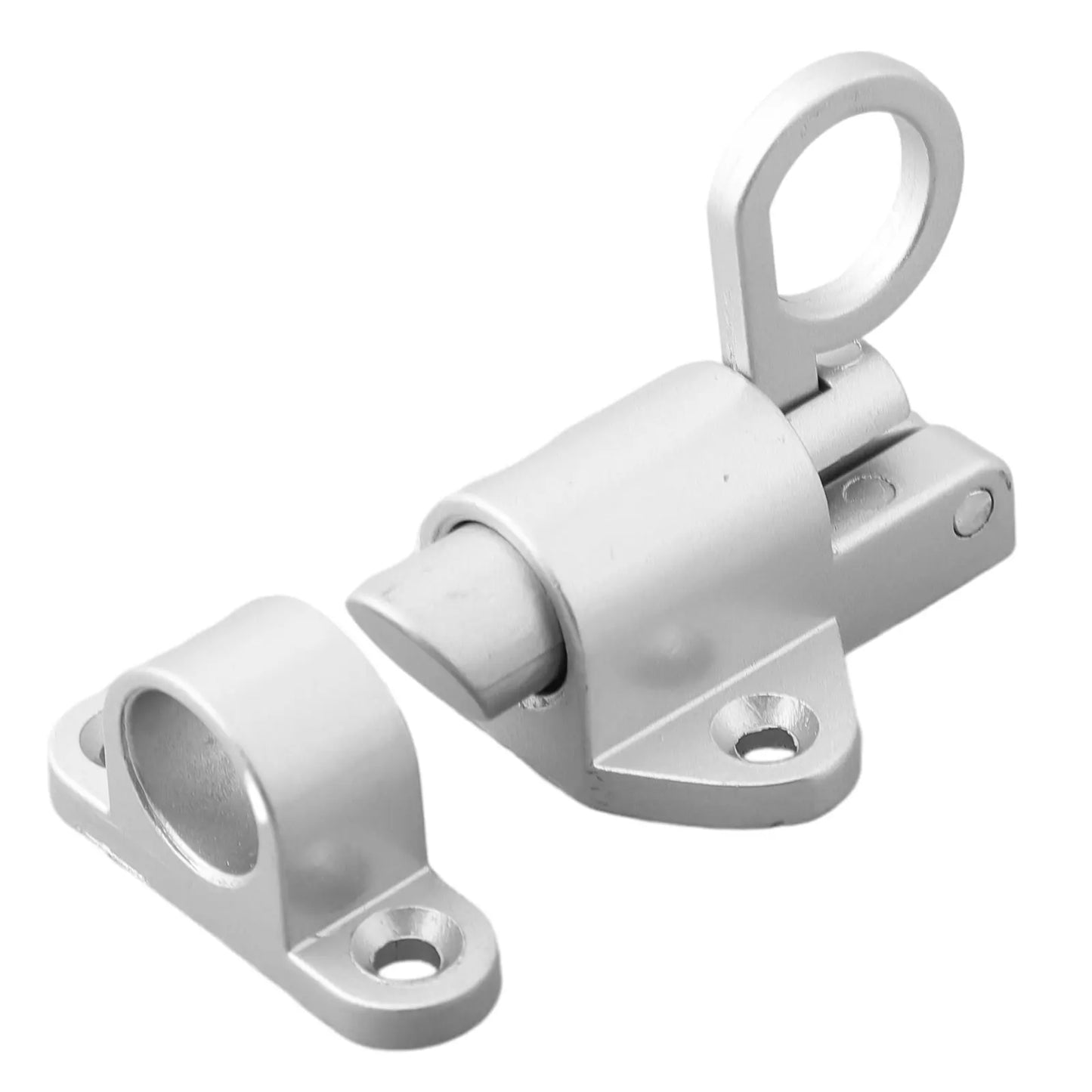 New Latch Bolt Garden Home Pull ring Bounce Gate Door Pull Ring Bounce Hardware Tool Useful Aluminum Alloy Screws