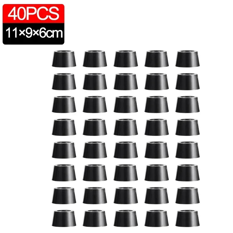 8/40Pcs Rubber Pads Floor Protectors Table Chair Furniture Leg Cover Speaker Cabinet Bottom Black Tips Absorber Non-slip Gasket
