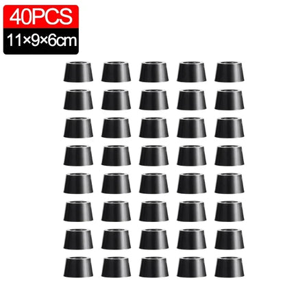 8/40Pcs Rubber Pads Floor Protectors Table Chair Furniture Leg Cover Speaker Cabinet Bottom Black Tips Absorber Non-slip Gasket