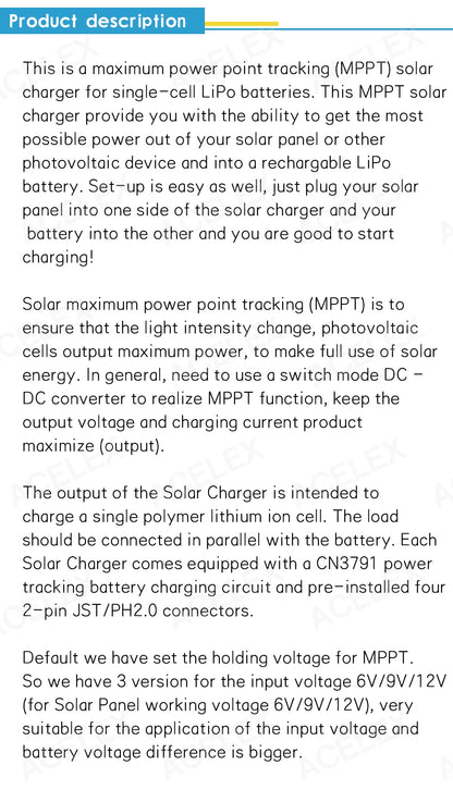 1-Cell Lithium Battery Charging CN3791 MPPT Solar Panel Regulator Module 3.7V–4.2V