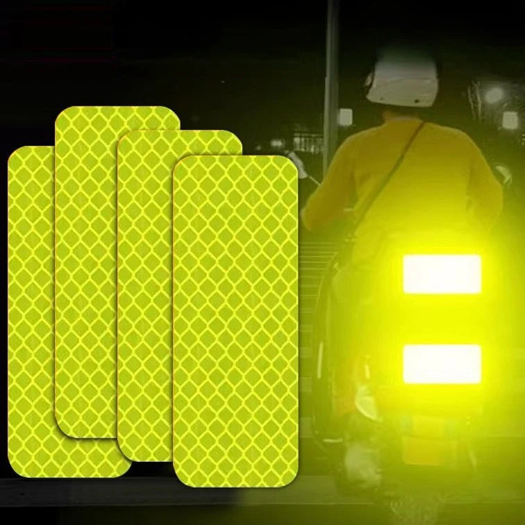 Car Bumper Reflective Safety Strip Stickers – Warning Reflector Tape Decals for Auto Exterior (10pcs/Set)