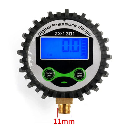 0–220psi Car Tire Air Pressure Gauge for Inflator Pump, Tire Repair Tool with 11mm & 13mm Thread Diameter