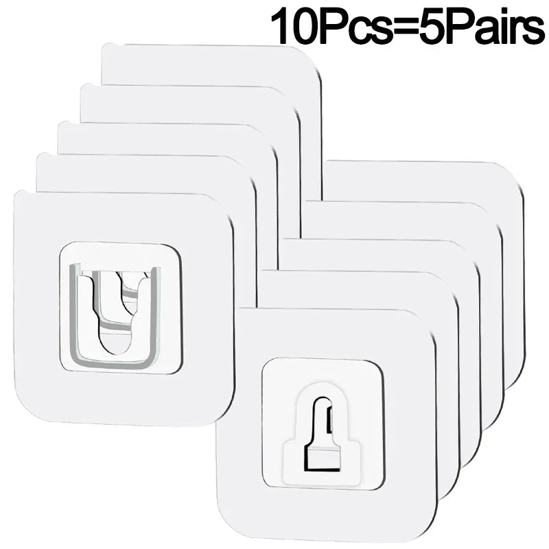 Double Sided Adhesive Wall Hooks Invisible Traceless Storage Hooks