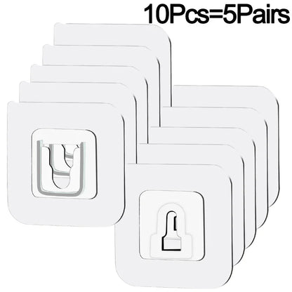 Double Sided Adhesive Wall Hooks Invisible Traceless Storage Hooks