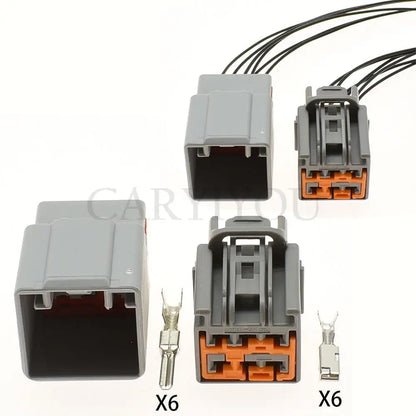 6 Pin 2.8 Series Automotive Connector 7282-6466-40 7283-6466-40 Wire Harness Plastic Housing Male Female Socket