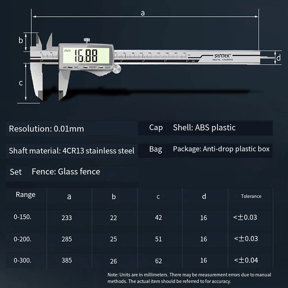 Rechargeable Vernier Digital Caliper High For Precision-Jewelry Depth Gauge Measuring & Gauging Tools