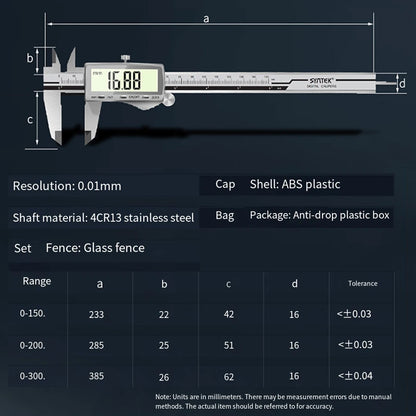 Rechargeable Vernier Digital Caliper High For Precision-Jewelry Depth Gauge Measuring & Gauging Tools