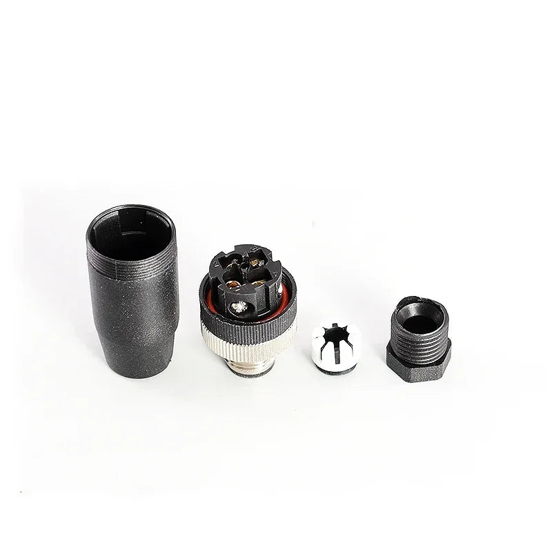 M12 12mm Sensor Connector Straight Angle Male Female Waterproof Screw Threaded Plug Coupling 4 5 8 Pin PG7