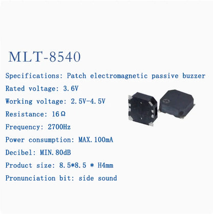 Active and Passive Electromagnetic Patch Buzzers MLT-4020 MLT-5018 MLT-5020 MLT-5030 5525 7525 8530 8540 9025 9032 9045 MLT9650
