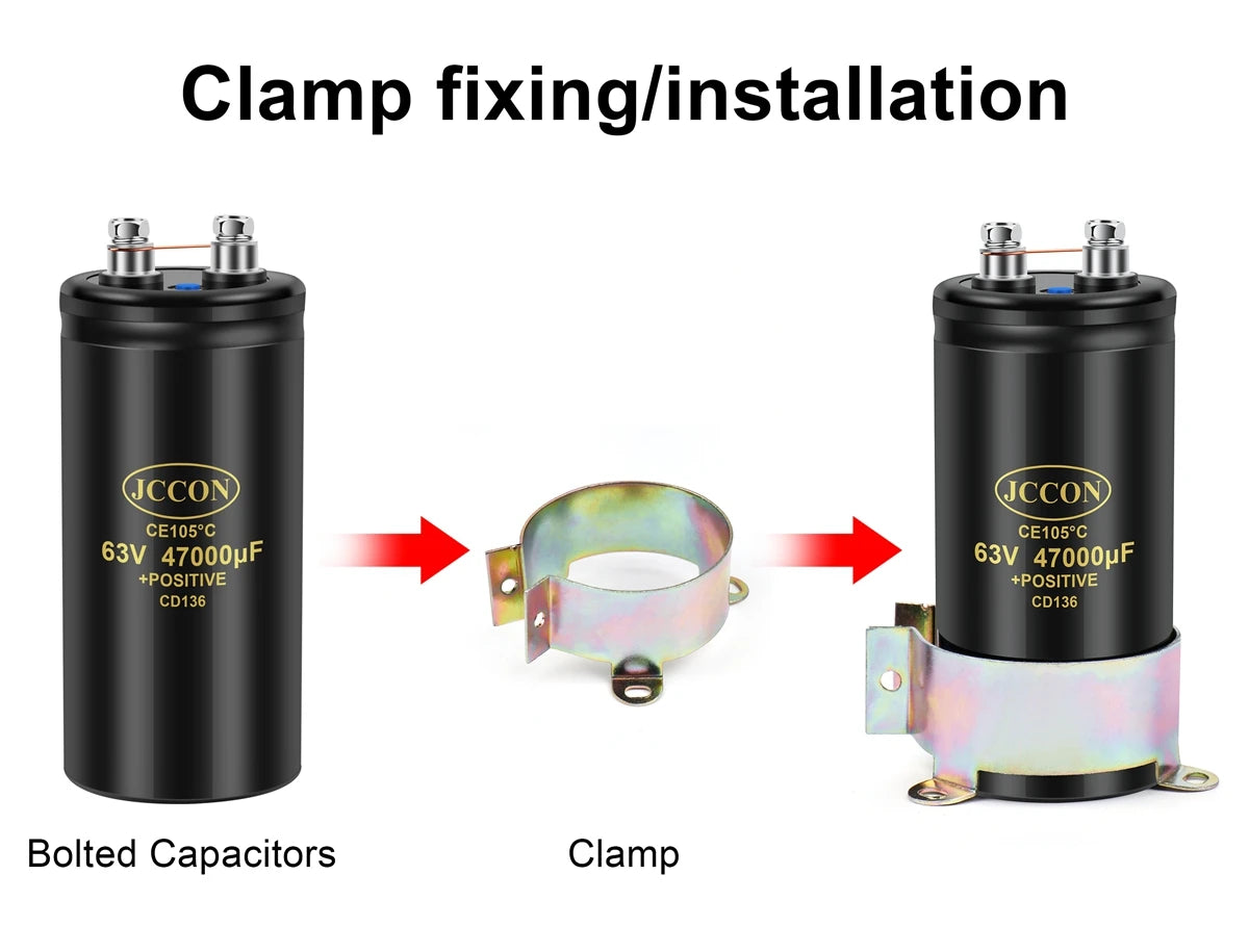 400V 3300µF CD136 Bolt Electrolytic Capacitor 63.5x105mm CE 105℃ With Bracket 2000H