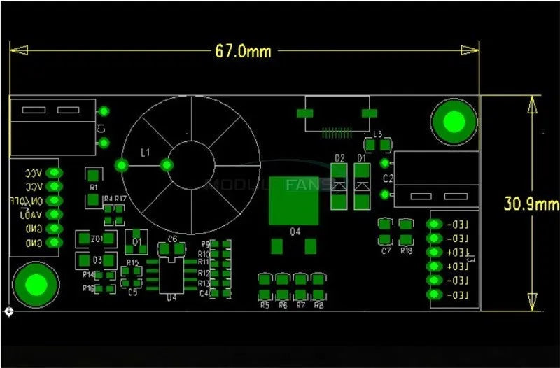 Universal LED LCD TV Backlight Driver Board – Constant Current Boost Module 10.8-24V to 15-80V