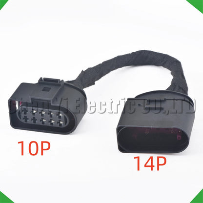 10P to 14P Auto Connector Adapter Wire Harness for Golf 7.5 LED