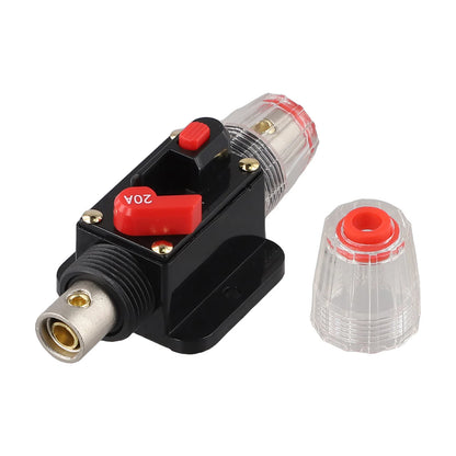 12V-24V DC Auto Inline Fuse Breaker Battery Safety Audio System Protection Overload Protection Device Temperature Resistance