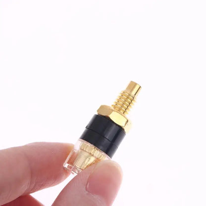 4/10Pcs Brass Terminal Connector With Transparent Shell Banana Plug Socket 4mm Gold Plated HIFI Ser Amplifier Binding Posts