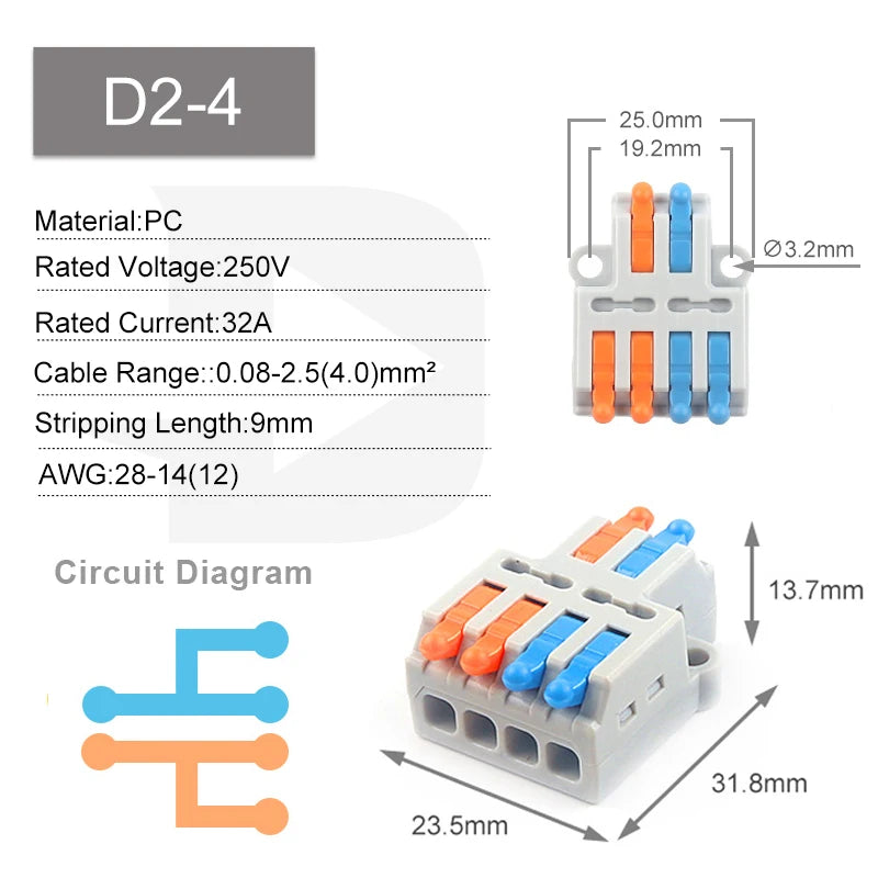 10PCS 3 In 9 Out Connector Wiring Terminal, Quick PCT Lamp Wire Connector, Parallel Wire Junction Box, One in Multiple Out Splitter