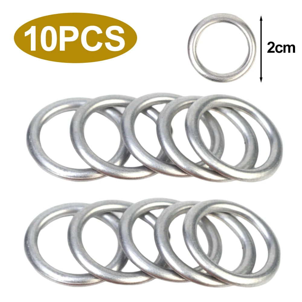 200/10pcs Car Oil Pan Drain Gasket Drainage Bolt Pad Aluminum/ Copper Oil Drain Plug Gasket Cars Accessories for Volkswagen Audi