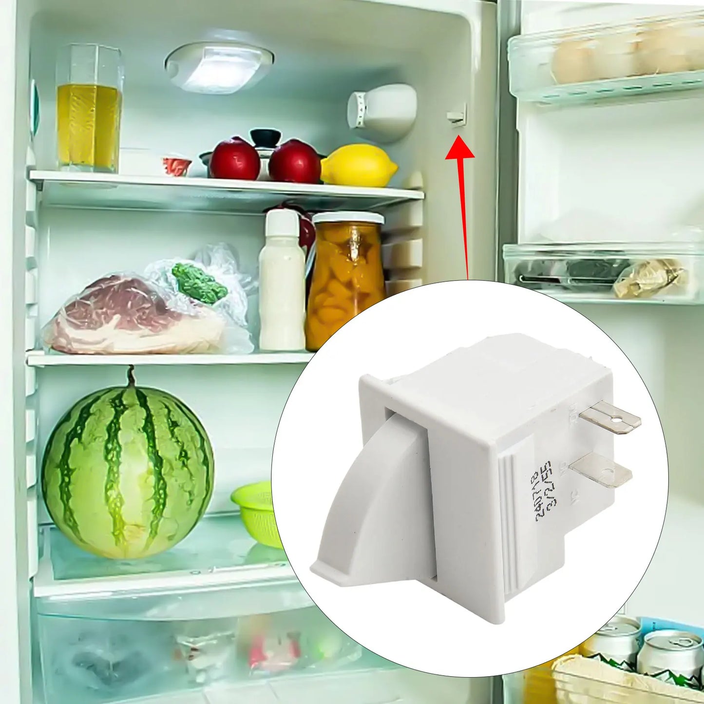 3 Pin Light Switch Fridge Light Switch Home Appliance Repair Size As Shown In The Picture 50,000 Times Lifespan