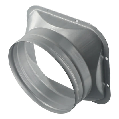 For Kitchen Hood Ventilator Pipe Connecting Vent Flange Exhaust Duct 4-10inch Electrostatic Spray Metal Silver-gray