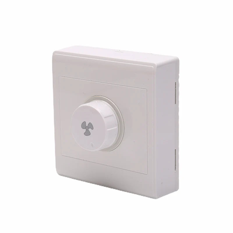New 1PC Plastic AC220V 10A 15W-300W White 86Type Ceiling Fan Adjustment Stepless Speed Controller Wall Switch