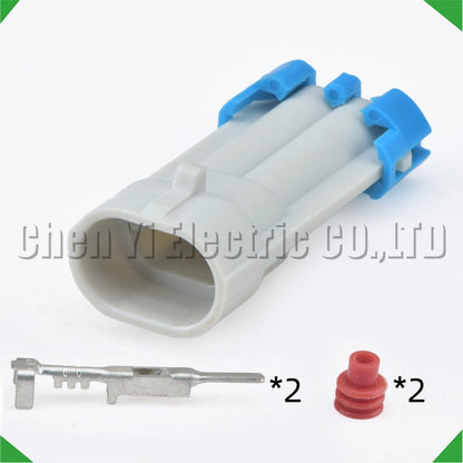 2 Pin Waterproof ABS Sensor Connector 12052643 12052641 12162343 18AWG 15cm for Chevrolet