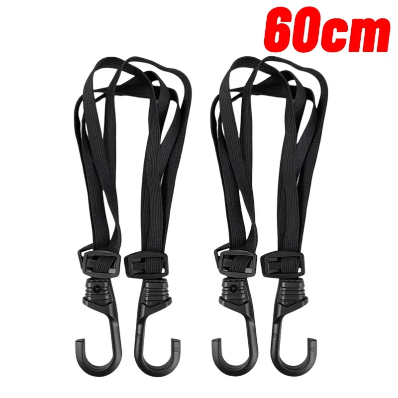 60/90cm Motorcycle Helmet Straps Motorcycle Accessoy Hooks Luggage Retractable Elastic Rope Fixed Strap Motos Helmet Luggage Net