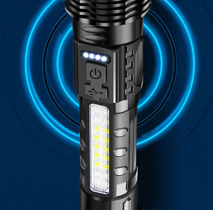 Ultra Bright Rechargeable LED Flashlight Zoomable High Lumens