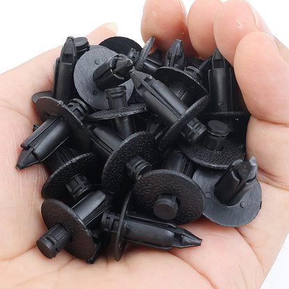 8mm Plastic Rivet Fasteners Push Pin Clips for Car Fender &amp; Bumper — Universal Automotive Body Trim Clips