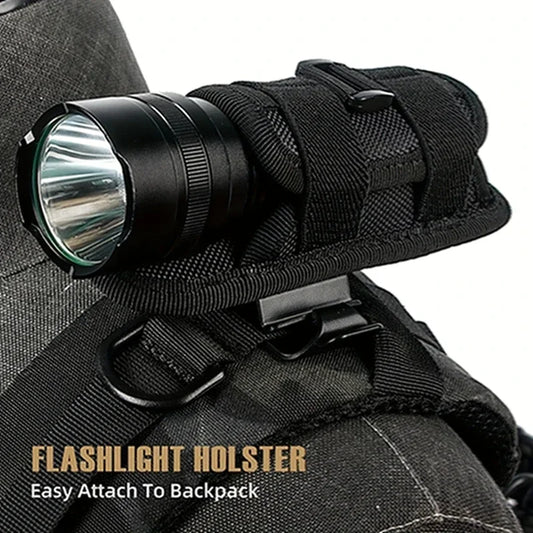 Tactical Flashlight Cover Nylon Case for Flashlight Belt Holster Holder for Duty Belt Hunting 360 Degree Flashlight Tool Pouch