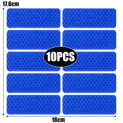 Car Bumper Reflective Sticker Strip – Auto Safety Warning Reflector Tape for Exterior & Interior (10pcs)