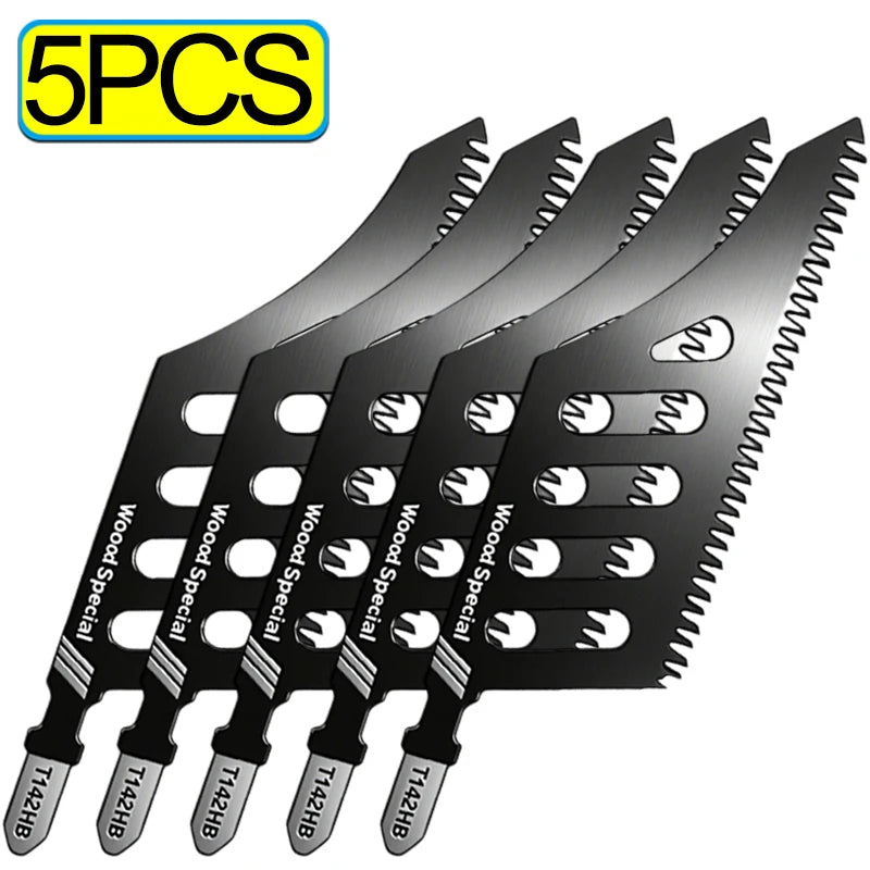 T142HB Jigsaw Blades Extra Long Heavy Duty Scroll Saw Blades T-Shank Professional Woodworking Aluminum Cutting Tool Accessories