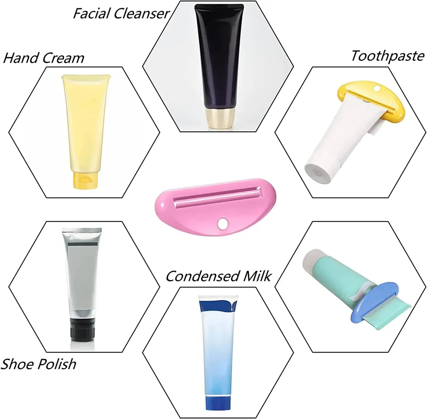 Toothpaste Squeezer Manual Tube Clips Multifunction Facial Cleanser Dispenser Bathroom Accessories