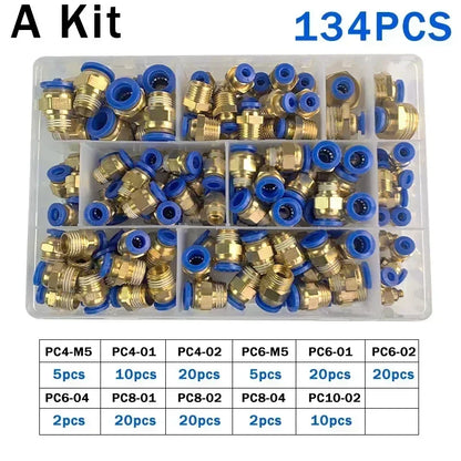 PC Series 4mm 6mm 8mm 10mm 12mm Air Joint Connectors Hose Tube Pneumatic Fittings 1/4 1/8 Push-In Quick Release Couplings