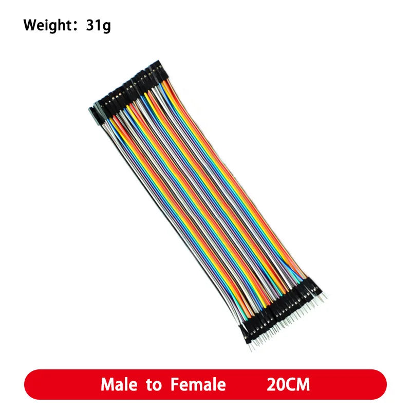 DuPont Jumper Wires Female to Female, Male to Female, and Male to Male