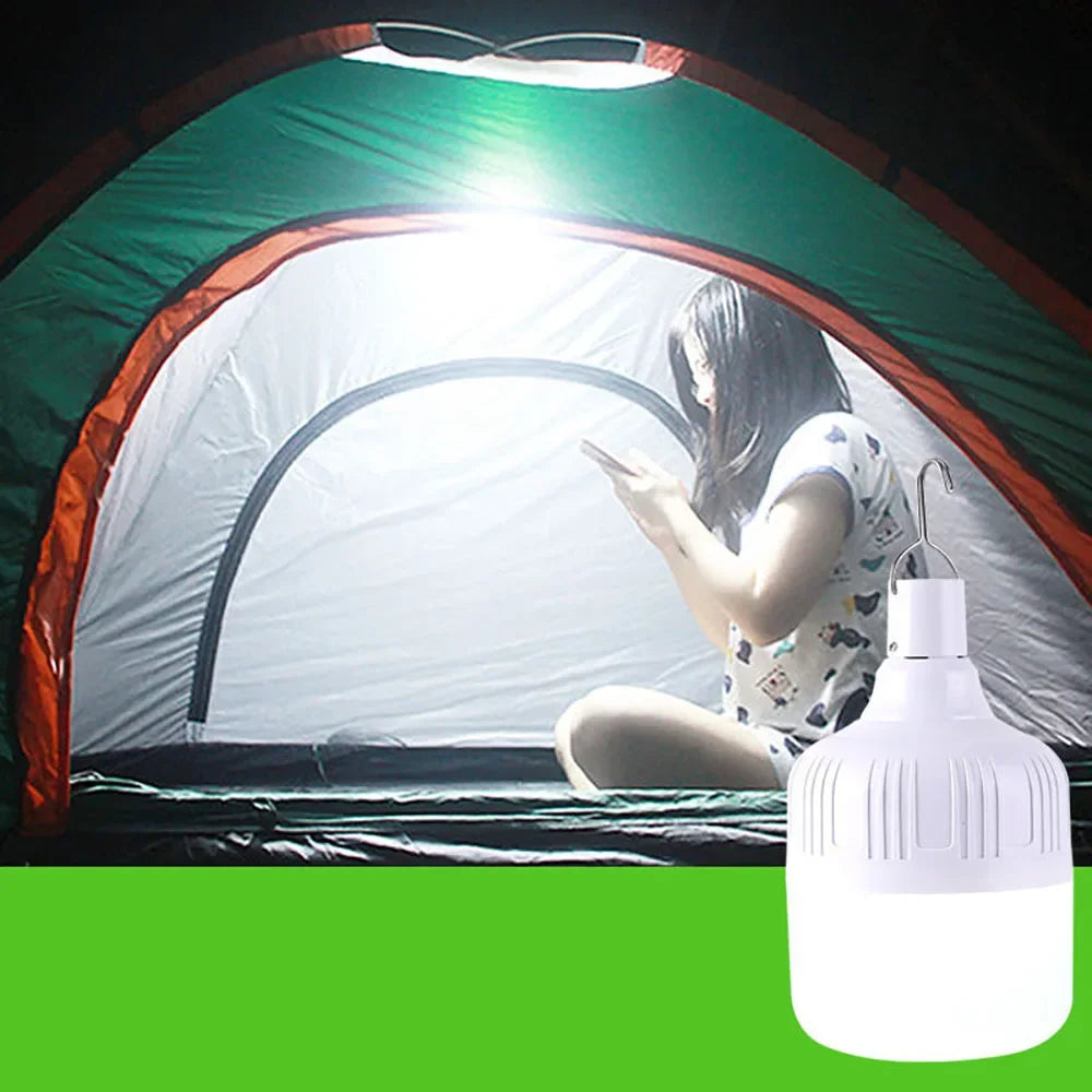 160W LED Camping Light Multifunctional USB Rechargeable Lamp Portable Tactical Flashlight for Outdoor Fishing Emergency Lanterns